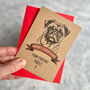 Personalised Pug Dog Christmas Card, thumbnail 1 of 2