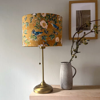 Luxury Velvet Lampshade Wild Rose Gold 40cm Or 30cm Sizes, 2 of 6