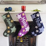 Custom Christmas Stocking With Stars, thumbnail 1 of 7