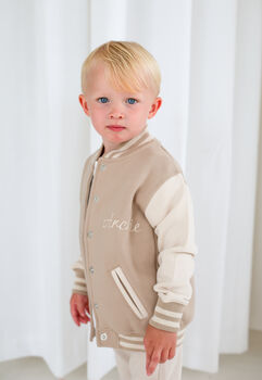 Child's Embroidered Personalised Name Bomber Jacket, 2 of 12