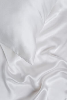100% Mulberry Silk Pillowcase, One Pair, Pearl White, 4 of 7