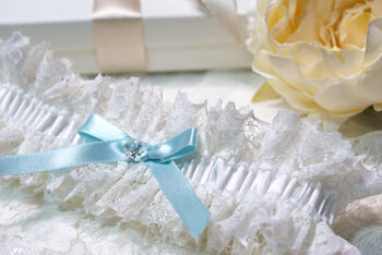 Satin And Lace Wedding Garter, 3 of 3