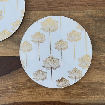 Floral Print Heat Resistant Trivet: Indian Inspired Kitchen Decor, 3 of 8