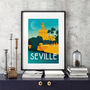 Seville Travel Poster Art Print, thumbnail 1 of 4