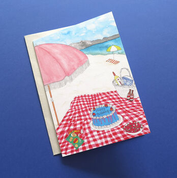 Birthday Beach Greeting Card, 2 of 2