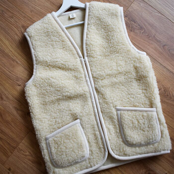 Natural Wool Bodywarmer, 5 of 9