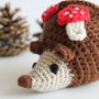 Hand Crochet Hedgehog Rattle Hanging, thumbnail 3 of 3
