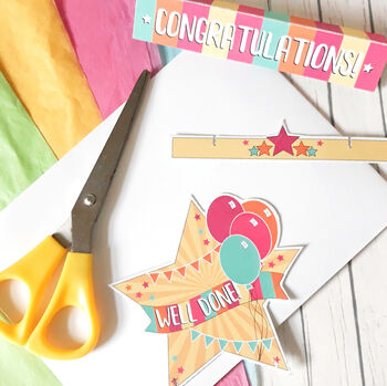 Bright Star Congratulations Card, Cut Out And Keep, 3 of 6