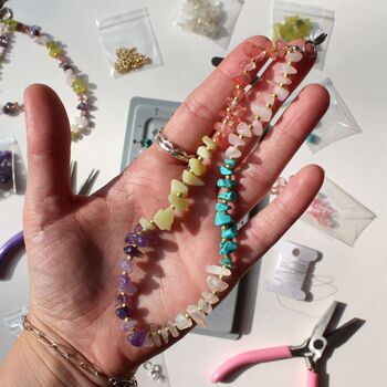 Diy Gemstone Beaded Phone Strap Kit, 3 of 12