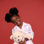 Lulu Girls Cupcake Pyjama Set With Matching Teddy Bear, thumbnail 4 of 6