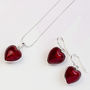 Heart Necklace And Earring Set In Murano Glass, thumbnail 12 of 12