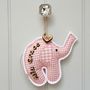 Baby Girls Boys Lucky Elephant Door Hanger, thumbnail 1 of 4