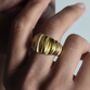 Kin Draped Gold Ring, thumbnail 3 of 5