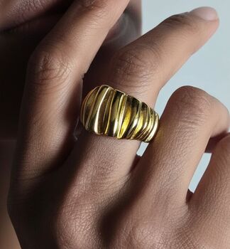 Kin Draped Gold Ring, 3 of 5