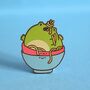 Ramen Frog Enamel Pin, thumbnail 2 of 3