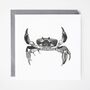 Hand Drawn Charming Crab Greeting Card, thumbnail 3 of 6