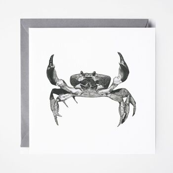 Hand Drawn Charming Crab Greeting Card, 3 of 6