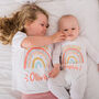 Personalised Rainbow Big And Little Sister Brother Set, thumbnail 1 of 12