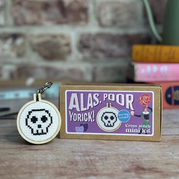 Alas, Poor Yorick! Mini Matchbox Cross Stitch Kit, 2 of 5