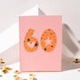 60th Birthday Card Pink And Orange Fun Design, thumbnail 1 of 2
