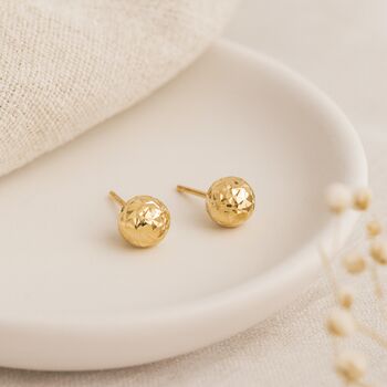 9ct Yellow Gold Diamond Cut Micro Ball Stud Earrings – 4mm, 7 of 8