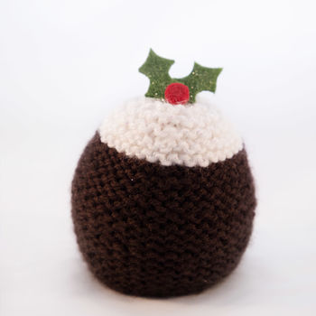 Hand Knitted Christmas Pudding Chocolate Orange, 3 of 3