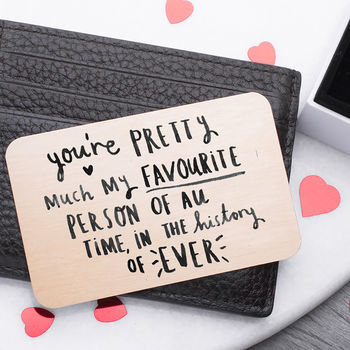 'You're Pretty Much My Favourite Person' Wallet Card, 3 of 10
