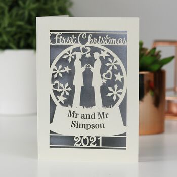 Personalised First Married Christmas Card, 3 of 7