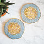 Iridescent Resin Coasters In Blue, thumbnail 3 of 7