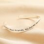 Adjustable Sisters Meaningful Word Wave Bangle, thumbnail 5 of 7