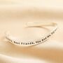 Adjustable Sisters Meaningful Word Wave Bangle, thumbnail 5 of 8