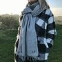 Personalised Grey Initials Scarf, thumbnail 3 of 4