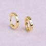 Gold Mini Cz Star Huggie Hoop Earrings, thumbnail 4 of 8