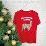Fa La La La Llama Women's Christmas T Shirt, thumbnail 1 of 2