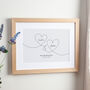 Names In Hearts Cotton 2nd Anniversary Print, thumbnail 1 of 3