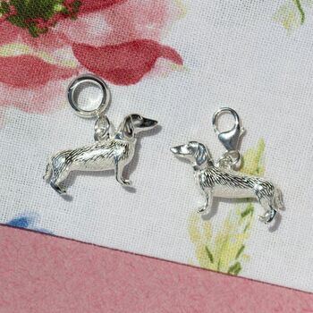 Dachshund Charm Sterling Silver, 2 of 10