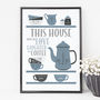 Personalised Scandi Coffee Lovers Family Print, thumbnail 1 of 5