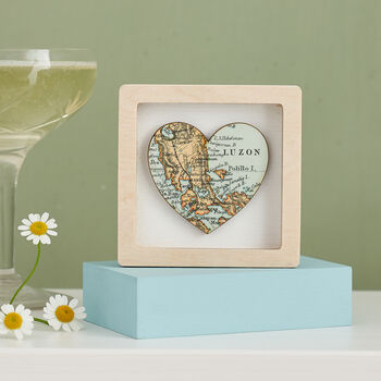Personalised Miniature Map Framed Heart Gift, 9 of 12