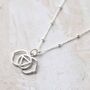 Sterling Silver Large Third Eye Chakra Pendant Necklace, thumbnail 1 of 6