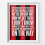 Bournemouth Afc 'We're On Our Way' Football Song Print, thumbnail 1 of 3