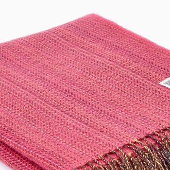 Picnic Rug / Chunky Blanket Boho Bright Pink, 2 of 3