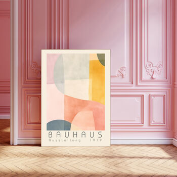 Bauhaus Pastel Mid Century Art Print, 3 of 3