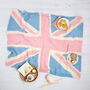Union Jack Blanket Pastel Knitting Kit, thumbnail 1 of 8