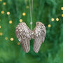 Silver Angel Wing Memory Bauble, thumbnail 4 of 4