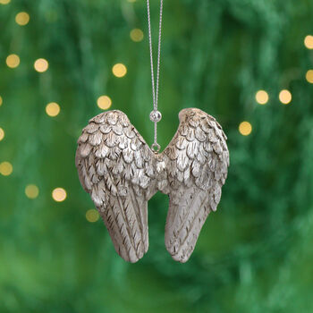 Silver Angel Wing Memory Bauble, 4 of 4