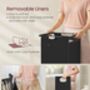 Two Compartment Laundry Hamper With Removable Bags, thumbnail 10 of 12