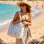Quilted Cotton Yellow Floral Tote Beach Bag, thumbnail 2 of 5
