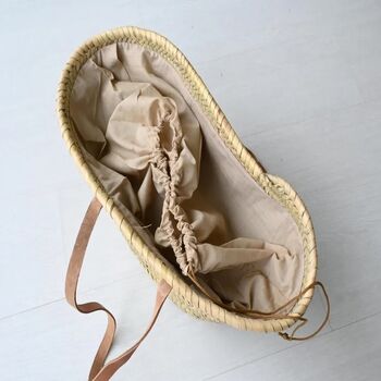 Handwoven Straw Market Basket, 4 of 5