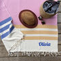 Personalised Cotton Towel Throw, Anniversary Gift For Couples, thumbnail 4 of 12
