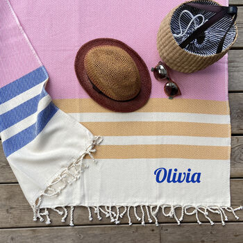 Personalised Cotton Towel Throw, Anniversary Gift For Couples, 4 of 12